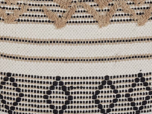 Koristetyyny mustabeige 45 x 45 cm geometrisella kuvioinnilla boho-tyyli