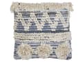 Miniatyrbillede 1 af 10: Pyntepude Blå Beige Bomuld og Polyester 45 x 45 cm Lille Firkantet Mønstret Sofapude Tuftet Tekstureret til Stuen Sengen Jeans Look Design
