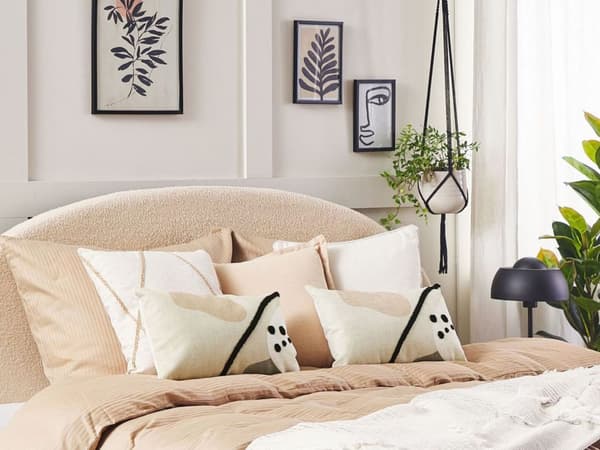 Koristetyynysetti beige puuvilla polyesteri 30 x 10 x 50 cm abstrakti kuvio 2 kpl