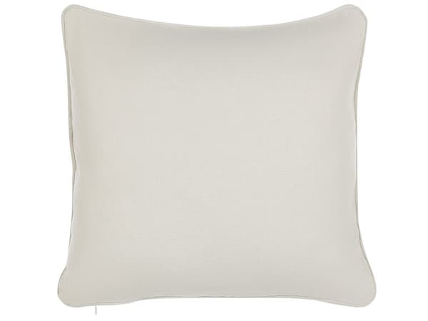 Koristetyyny valkoinen 45 x 14 x 45 cm puuvilla polyesteri 2 kpl setti irrotettava päällinen