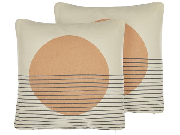 Koristetyyny monivärinen 45 x 10 x 45 cm geometrinen kuvio 2 kpl puuvilla polyesteri
