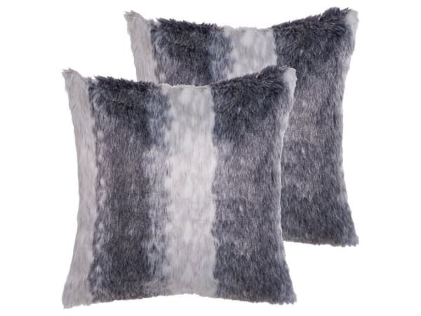Koristetyynysetti harmaa 45 x 45 x 10 cm polyesteri akryyli 2 kpl neliö