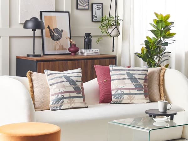 Sæt med 2 Pyntepuder i forskellige Pastelfarver Stue Indretning Moderne Design