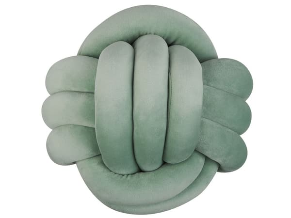 Pyntepude Grøn Fløjlsknudepude 30 x 30 cm Pyntetilbehør Moderne Stil