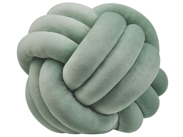 Pyntepude Grøn Fløjlsknudepude 30 x 30 cm Pyntetilbehør Moderne Stil