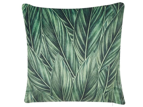 Pyntepuder Hvid Grøn Velour Sæt 45 x 45 cm Små Firkantede Bladmønster Puder til Sofa og Sengen i Moderne Retro Soveværelse Stue Dekor