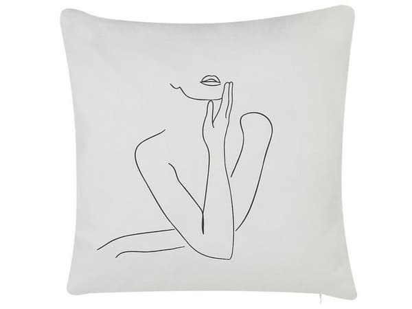 Pyntepudesæt 2 stk 30 x 50 cm 2 Hvide Pyntepuder Moderne Stil