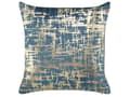 Miniatyrbillede 4 af 6: Pyntepuder Blå Guld Polyester Velour 45 x 45 cm Små Firkantede Mønstret Sofapuder Abstrakt Moderne Glam Industriel Indretningsstil til Stue