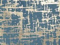 Miniatyrbillede 6 af 6: Pyntepuder Blå Guld Polyester Velour 45 x 45 cm Små Firkantede Mønstret Sofapuder Abstrakt Moderne Glam Industriel Indretningsstil til Stue