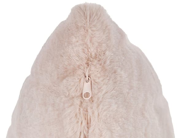 Pyntepuder Lyserød Polyester 45 x 45 cm Små Flotte Firkantede Bløde Fluffy Sofapuder til Stue Kunstpels Puder til Seng Soveværelse Tilbehør