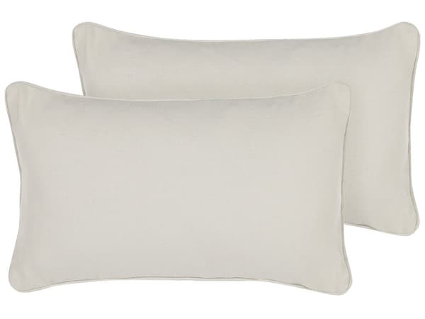 Pyntepudesæt 2 stk 45 x 45 cm Hvid Puder til Sofa