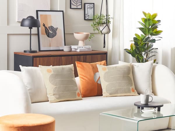 Pyntepudesæt 2 stk 45 x 45 cm Multifarvet Puder til Sofa Moderne stil stue soveværelse