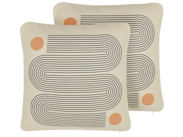Pyntepudesæt 2 stk 45 x 45 cm Multifarvet Puder til Sofa Moderne stil stue soveværelse