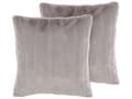 Miniatyrbillede 1 af 6: Pyntepuder Grå Polyester 45 x 45 cm Små Flotte Firkantede Bløde Fluffy Sofapuder til Stue med Kunstpels Puder til Seng Soveværelse Tilbehør