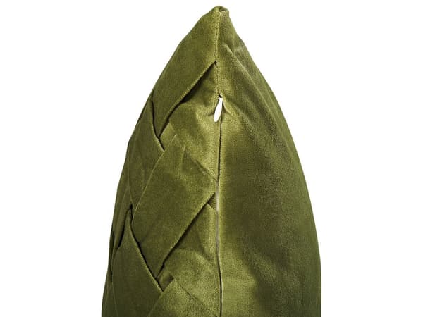 Pyntepuder Grøn Velour Polyester 43 x 43 cm 2 stk Dekorative Små Bløde Firkantede Sofapuder til Stue Soveværelse Puder til Seng Indendørs