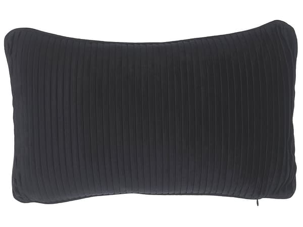 Sæt med 2 Dekorative Puder Sort Stof Stribet 30 x 50 cm Minimalistisk Moderne Tilbehør