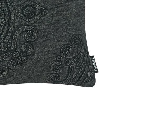 Pyntepude grå Bomuld Polypropylen 30x50 cm Boho Rustik Tekstureret Design Mønster Rektangulær Stue Indretning