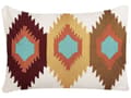 Miniatyrbillede 4 af 7: Sæt med 2 puder flerfarvet bomuld 40 x 60 cm Geometrisk mønster Håndlavet broderet aftageligt betræk med fyld Boho Style
