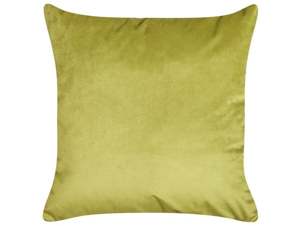 Sæt med 2 Pyntepuder Olivengrøn Velour 45 x 45 cm Øjenmotiv Glamour Dekor Accessories