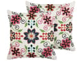 Pikkukuva 1 / 7: Koristetyyny monivärinen puuvilla villa 50 x 50 cm 2 kpl setti irrotettava päällinen boho-tyyli