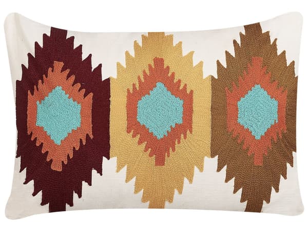 Koristetyyny monivärinen puuvilla geometrinen kuvio 40 x 60 cm 2 kpl irrotettava päällinen boho-tyyli