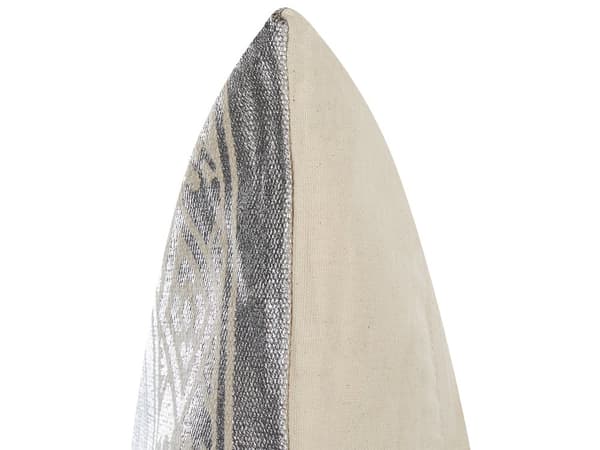Koristetyyny hopea puuvilla 50 x 50 cm geometrinen kuvio glamour-tyyli