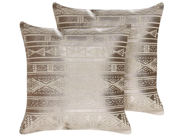 Koristetyyny ruusukulta puuvilla 50 x 50 cm 2 kpl geometrinen kuvio glamour-tyyli