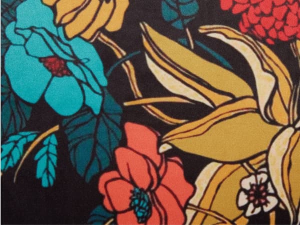 Pyntepude Sort Multifarvet Velour 45 x 45 cm Lille Flot Firkantet Blød Sofapude til Stue Blomster Pude til Seng Boho Tilbehør Soveværelse