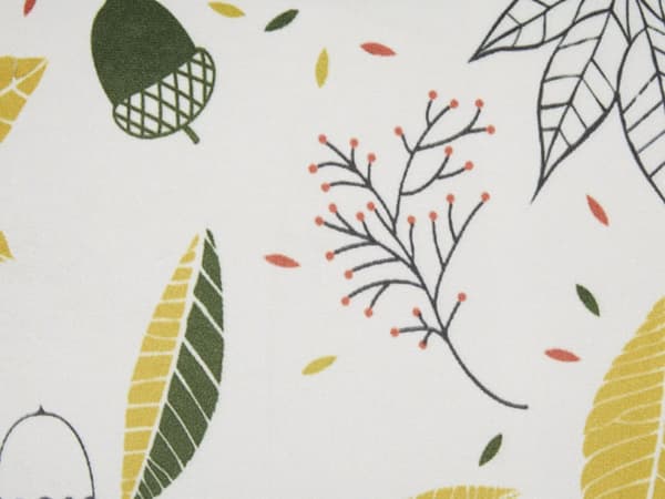 Pyntepude Hvid Multifarvet Velour 45 x 45 cm Lille Flot Firkantet Blød Sofapude til Stue Efterårsblade Pude til Seng Boho Tilbehør Soveværelse