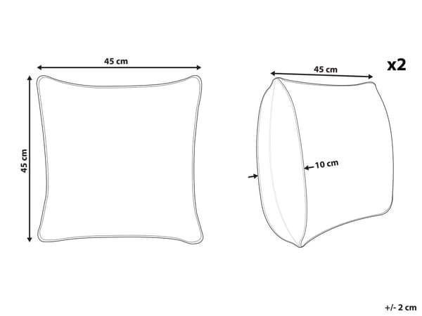Pyntepuder Grøn Hvid Velour Sæt 45 x 45 cm Små Flotte Firkantede Bløde Sofapuder til Stuen Bladmønster Puder til Seng Boho Soveværelse