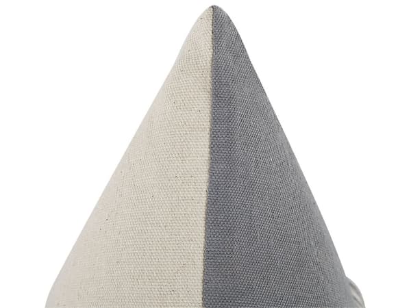 Koristetyyny beige harmaa 45 x 45 x 10 cm puuvilla polyesteri 2 kpl tupsut boho rustiikkinen