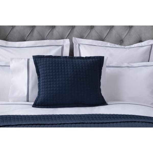Belledorm Crompton Quilted Filled Cushion Navy 50cm x 40cm
