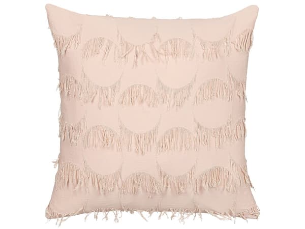 Pyntepude Pink stof 45 x 45 cm med kvaster Boho Retro Decor Accessories