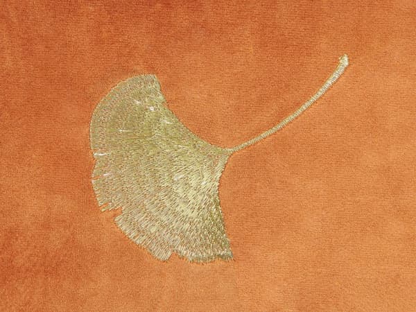 Koristetyyny oranssi sametti kangas 45 x 45 cm kultaus 2 kpl setti glamour tyyli