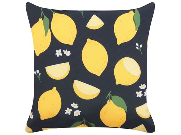 Koristetyyny monivärinen 45 x 45 x 10 cm polyesteri 2 kpl sitruunakuvio moderni