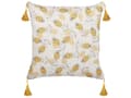 Pikkukuva 4 / 7: Koristetyyny beige keltainen 45 x 45 x 10 cm polyesteri 2 kpl kukkakuvio moderni