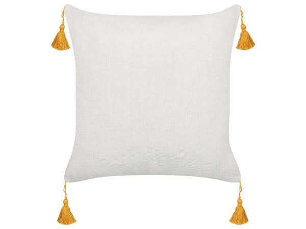 Koristetyyny beige keltainen 45 x 45 x 10 cm polyesteri 2 kpl kukkakuvio moderni