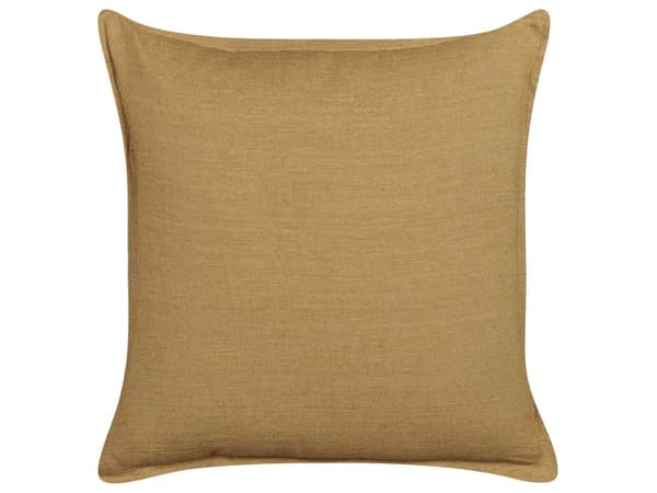 Sæt med 2 puder Sennep Gul 45 x 45 cm Pyntepuder Aftageligt betræk Lynlåslukning Grundlæggende traditionel stil