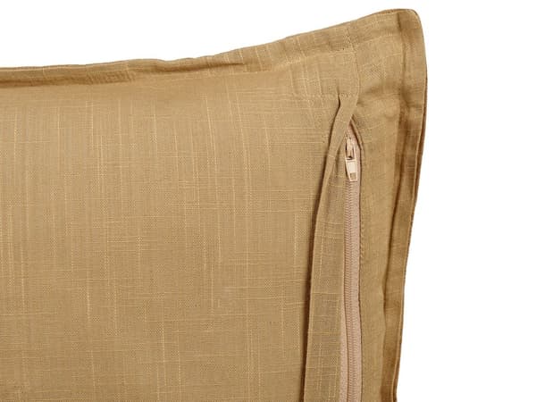 Sæt med 2 puder Sennep Gul 45 x 45 cm Pyntepuder Aftageligt betræk Lynlåslukning Grundlæggende traditionel stil