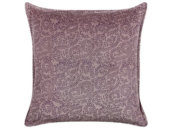Pyntepuder Lyserød Velour Bomuld Sæt 45 x 45 cm Dekorative Små Firkantede Sofapuder til Stuen Mønstrede Puder til Soveværelse Tilbehør