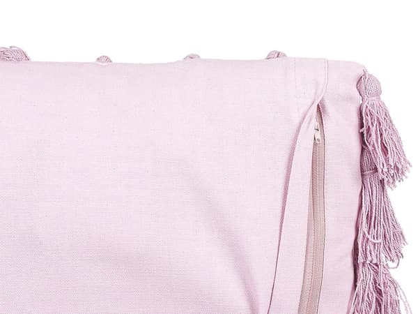 Pyntepude Pink Bomuld 45 x 45 cm med kvaster Moderne Boho Decor Accessories