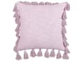 Miniatyrbillede 1 af 6: Pyntepude Pink Bomuld 45 x 45 cm med kvaster Moderne Boho Decor Accessories