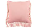 Miniatyrbillede 5 af 7: Sæt med 2 Pyntepuder Blå Pink Bomuld 45 x 45 cm Fløjlsblomstermotiv Frynset Moderne Glamour Decor