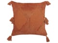 Miniatyrbillede 1 af 6: Pyntepude Orange Bomuld 45 x 45 cm Lille Flot Firkantet Blød Sofapude til Stuen Boucle Pude Kvaster til Sengen Boho Retro Tilbehør Soveværelse