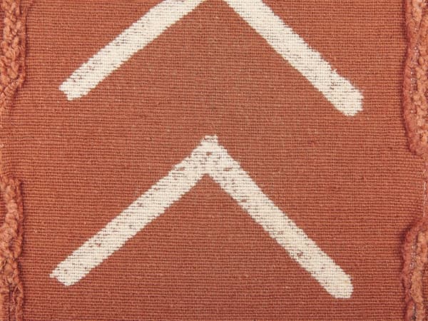 Sæt med 2 pyntepuder Orange bomuld 35 x 55 cm geometrisk mønster Boho dekorationstilbehør