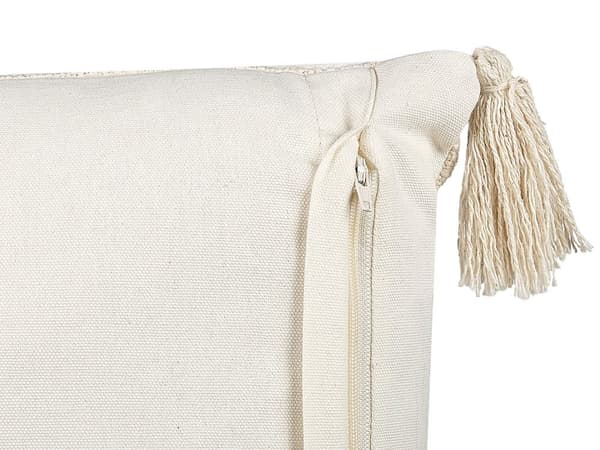 Pyntepude Grå e Bomuld 35 x 55 cm Solid mønster med kvaster Boho Dekorationstilbehør