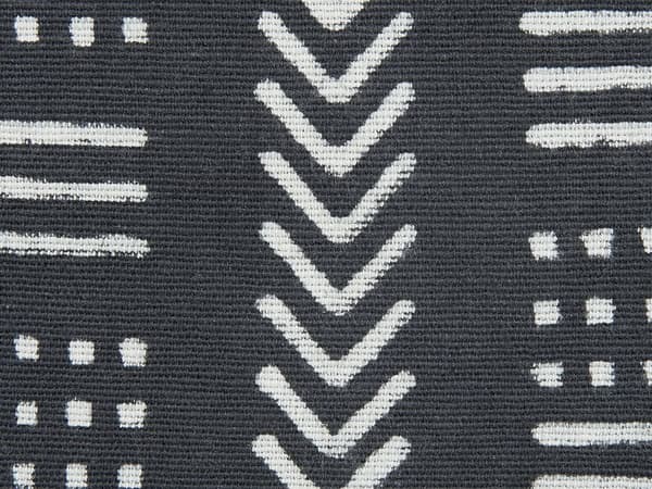 Sæt med 2 dekorative puder sort og hvid bomuld 45 x 45 cm geometrisk mønster blok print Boho dekorationstilbehør