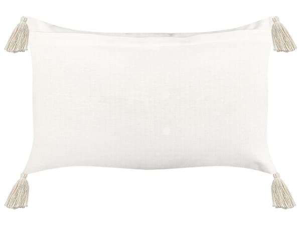 Sæt med 2 Pyntepuder Grå Bomuld 35 x 55 cm Solid mønster med kvaster Boho Decor Accessories