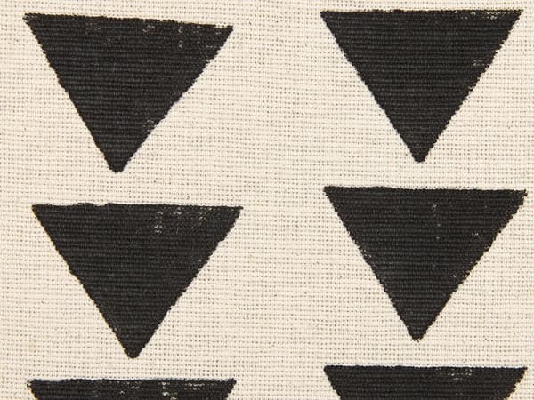 Pyntepude Sort Beige Bomuld 45 x 45 cm Lille Flot Firkantet Blød Sofapude til Stuen Trekanter Pude til Sengen Boho Retro Tilbehør Soveværelse