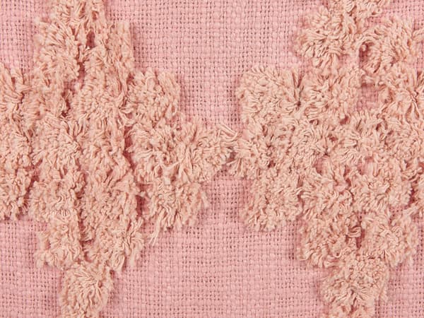 Pyntepude Lyserød Bomuld 45 x 45 cm Lille Flot Firkantet Blød Sofapude til Stuen Boucle Pude Kvaster til Sengen Boho Retro Soveværelse